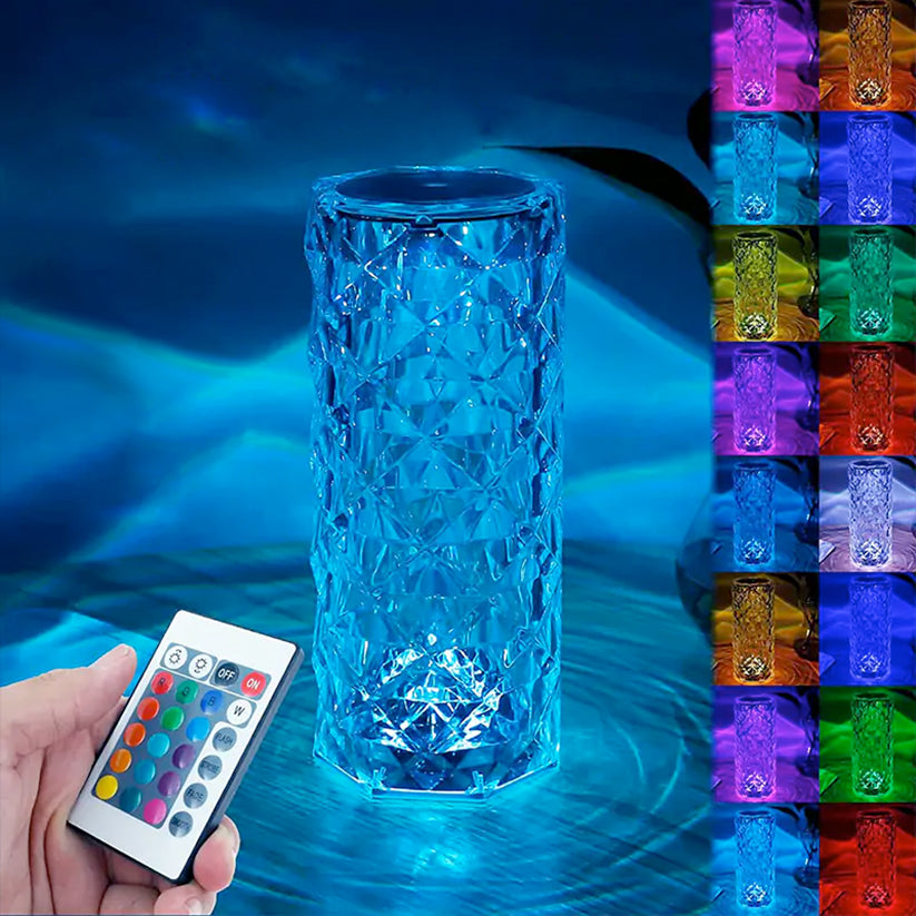 Crystal Cascade LED Lamp