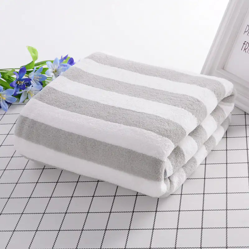 LuxeSoft Coral Velvet Bath Towels