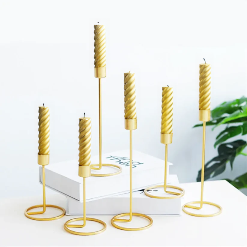LuxeGold Candle Holders
