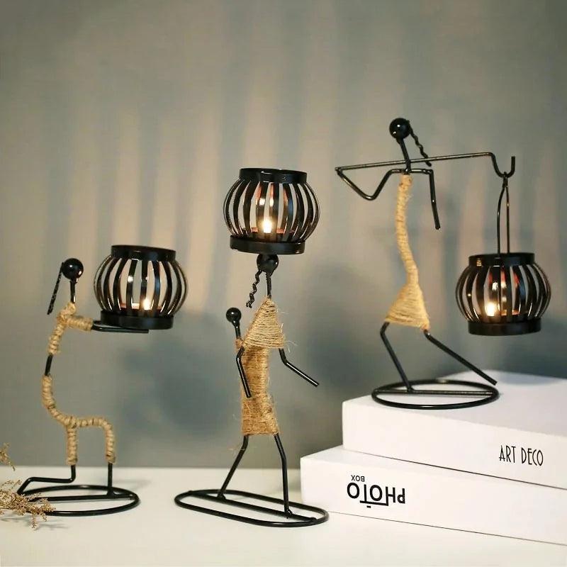 Tribal Impressions Candle Holders