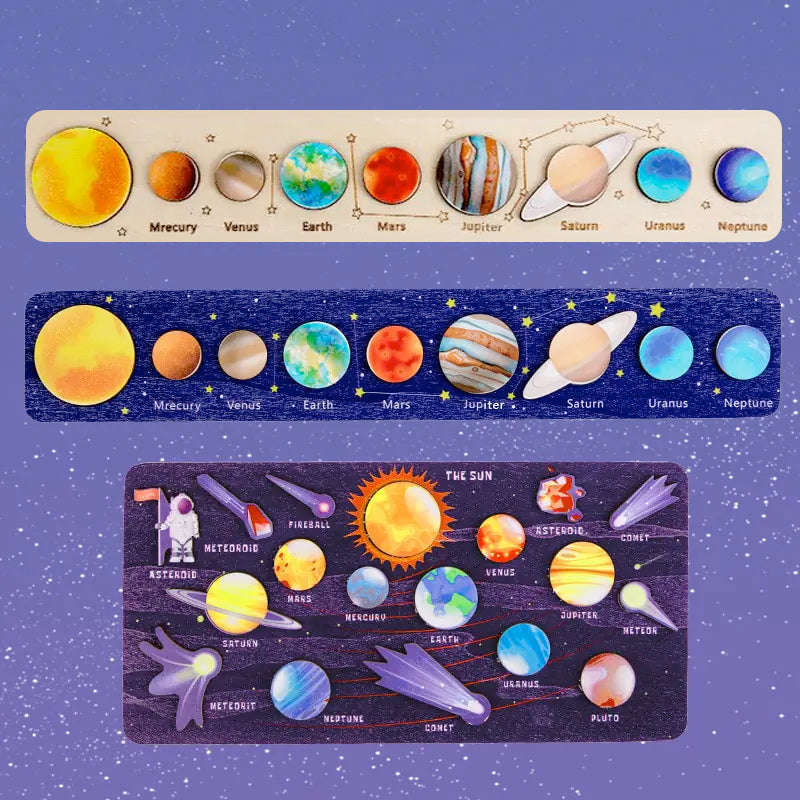 Solar System Wood Puzzles