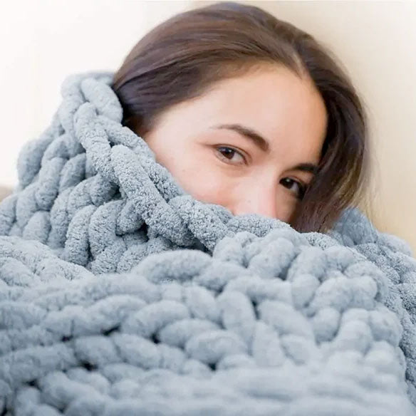 Chunky Knitted Blanket