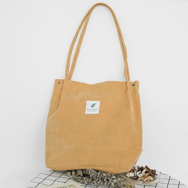 Casual Corduroy Carry Bag