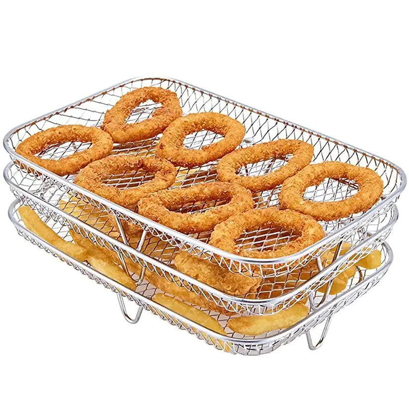 ChefStack Rectangular Air Fryer Racks, Set of 3