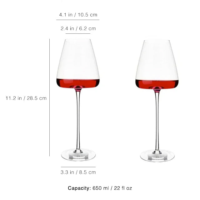 Burgundy & Bordeaux Wine Glasses Set