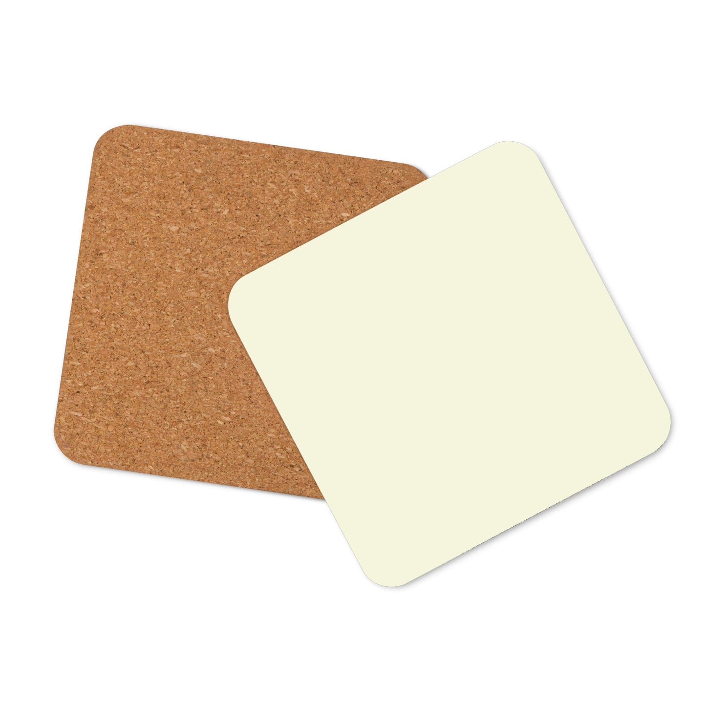 Solid Colour Cork-back coasters