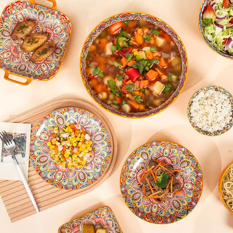 Bohemian Elegance Ceramic Tableware