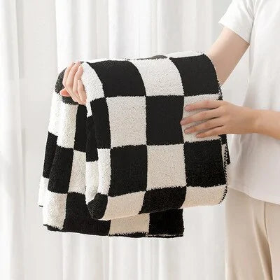 Checkerboard Fleece Blanket