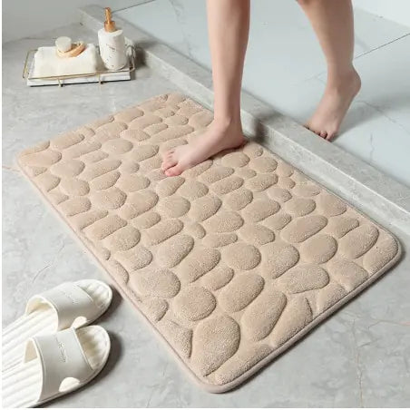 SoftStep Coral Fleece Pebble Bath Mat