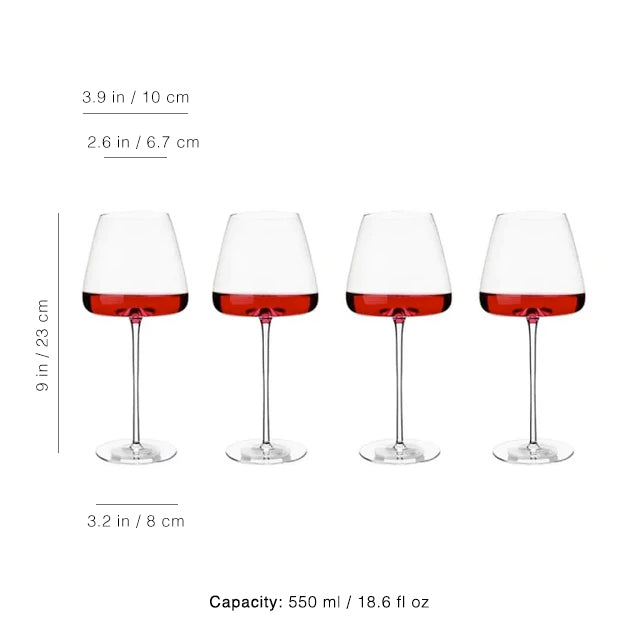 Burgundy & Bordeaux Wine Glasses Set