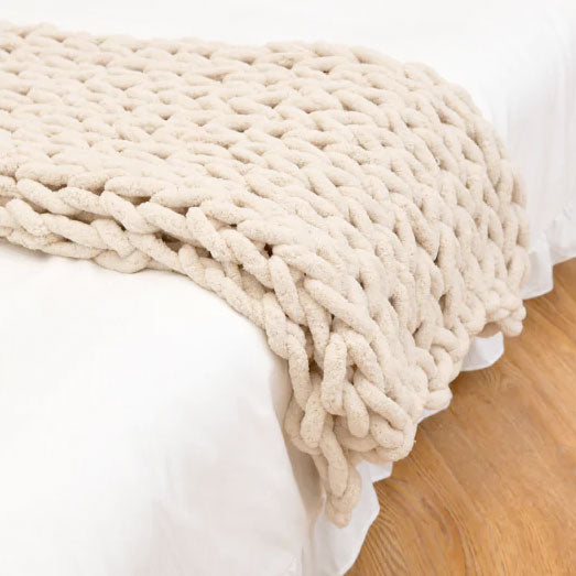 Chunky Knitted Blanket