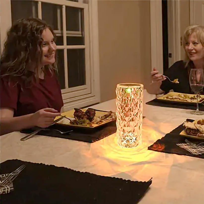 Crystal Cascade LED Lamp