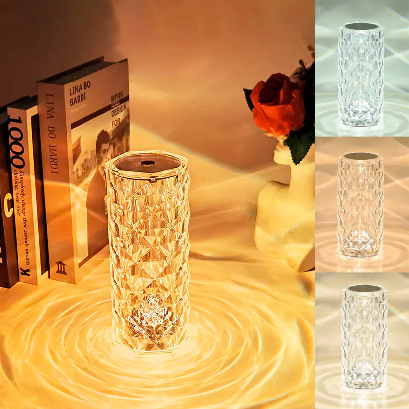 Crystal Cascade LED Lamp