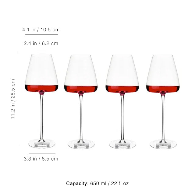 Burgundy & Bordeaux Wine Glasses Set