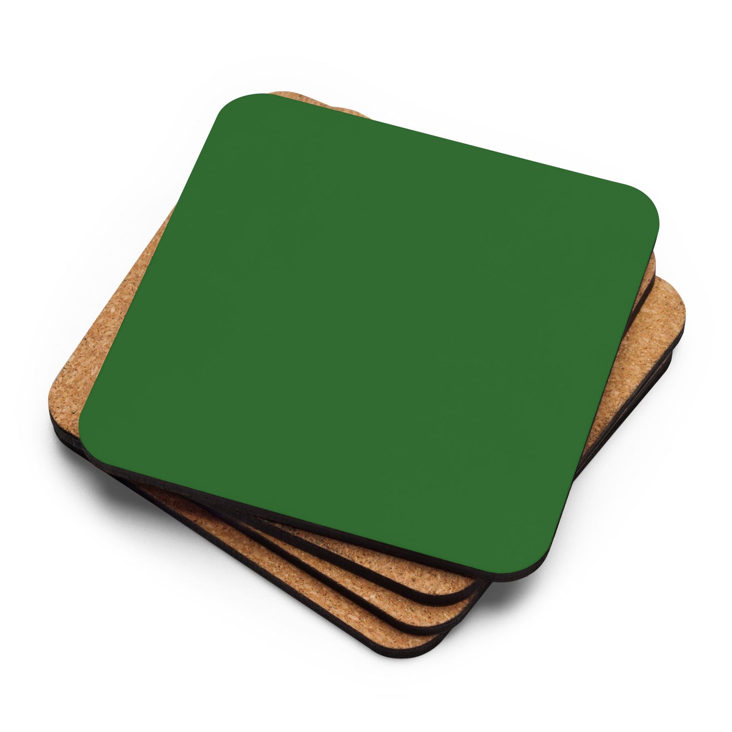 Solid Colour Cork-back coasters