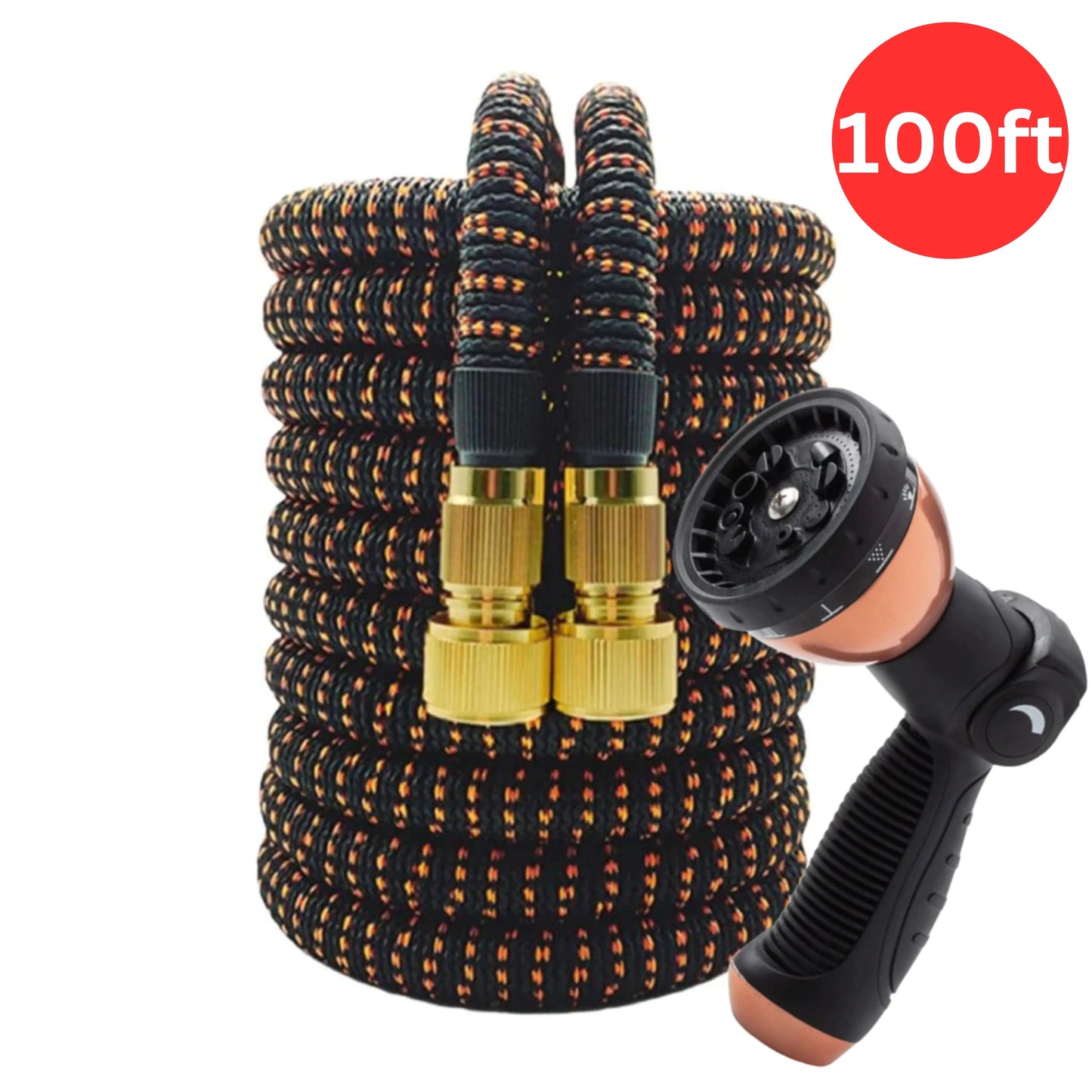 RapidFlow Expandable Hose + 10 Pattern Spray Nozzle
