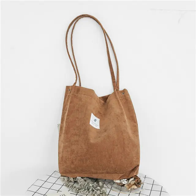 Casual Corduroy Carry Bag