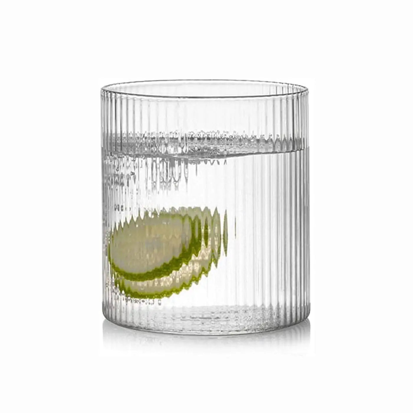Retro Ripple Glass Tumblers, Set of 4