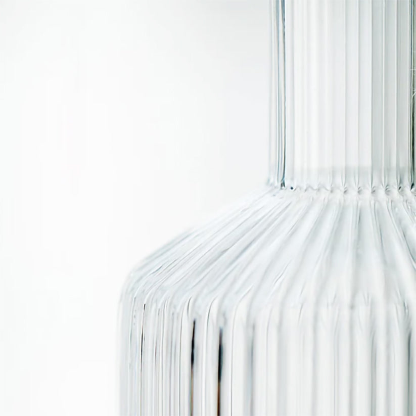 Retro Ripple Glass Carafe