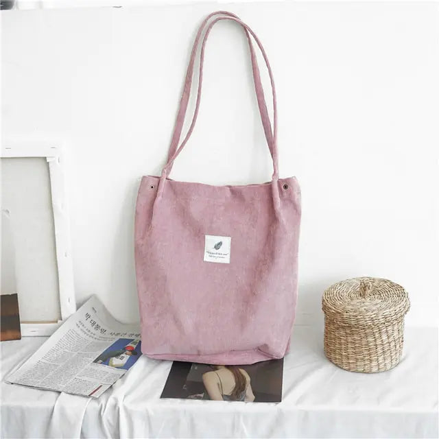 Casual Corduroy Carry Bag