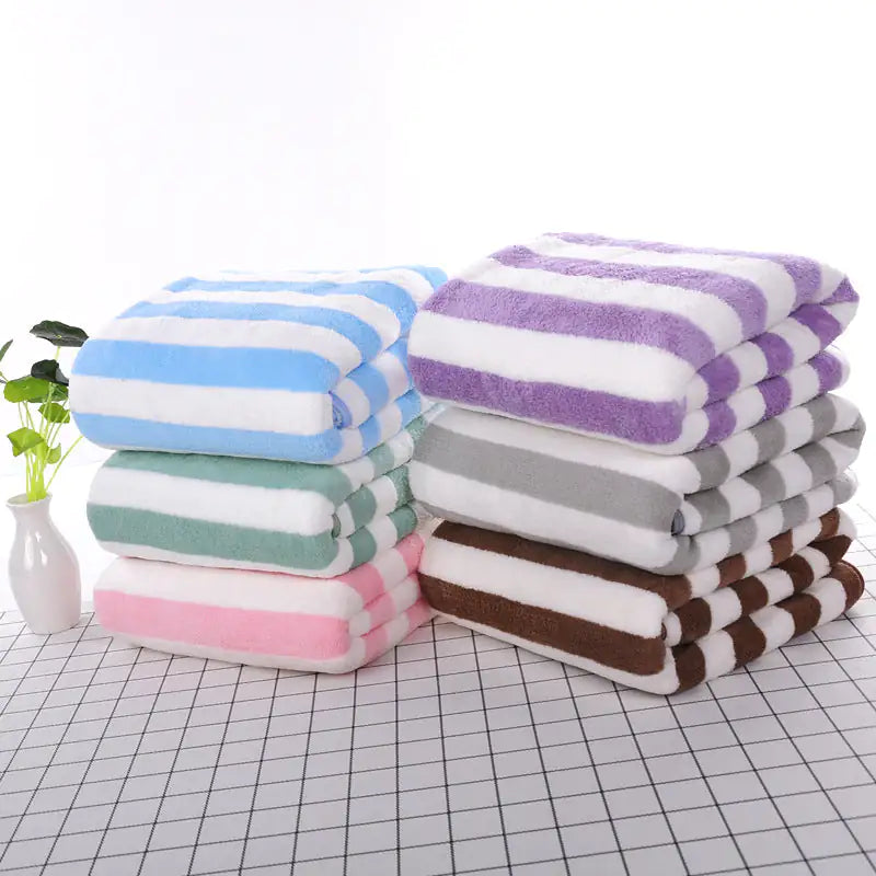 LuxeSoft Coral Velvet Bath Towels