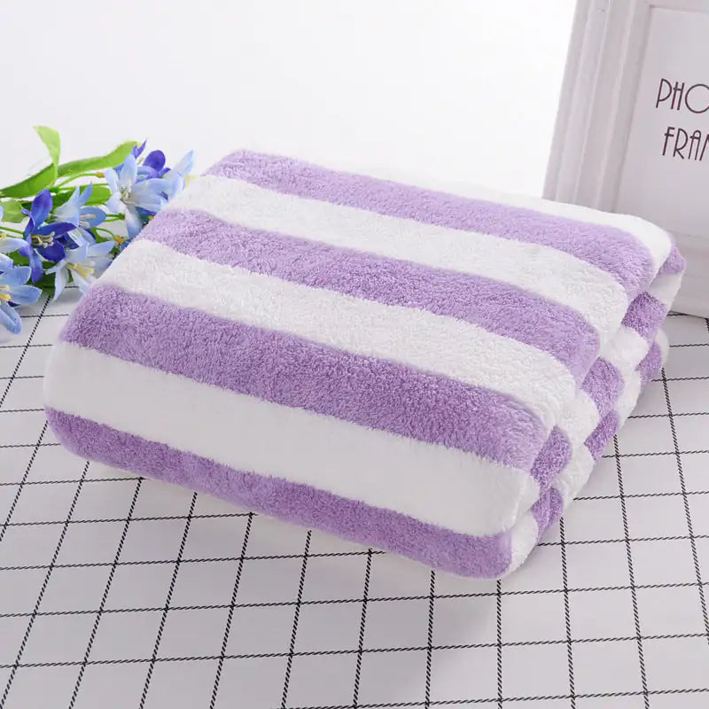 LuxeSoft Coral Velvet Bath Towels