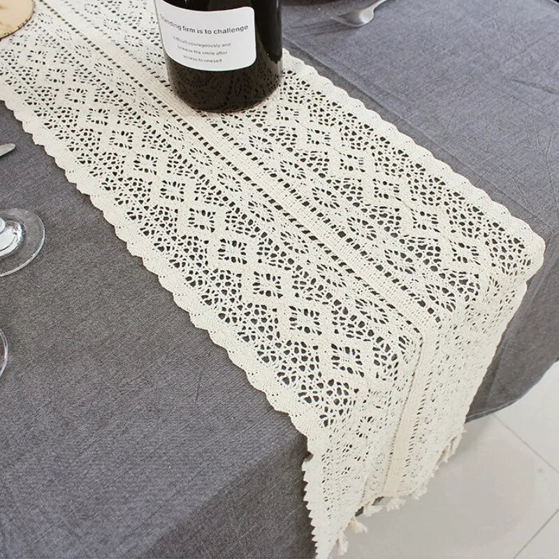 Scandinavian Elegance 100% Cotton Table Runner