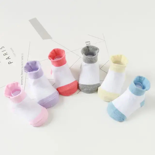 Anti-Slip Toddler Ankle Socks - Pack of 6 pairs