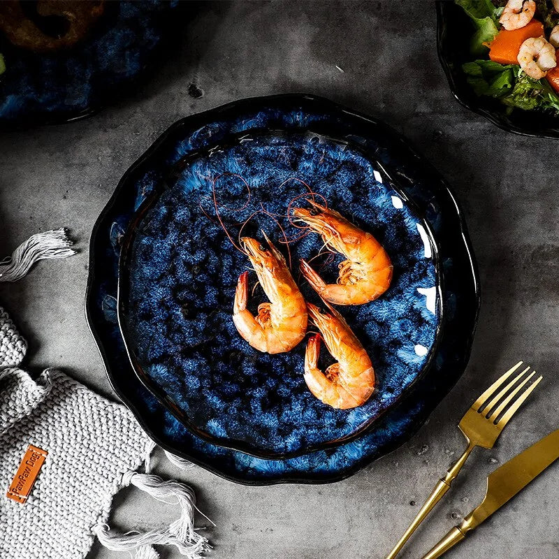 Vintage Azure Ceramic Dinnerware
