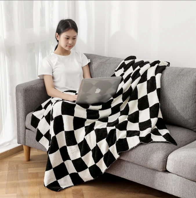 Checkerboard Fleece Blanket