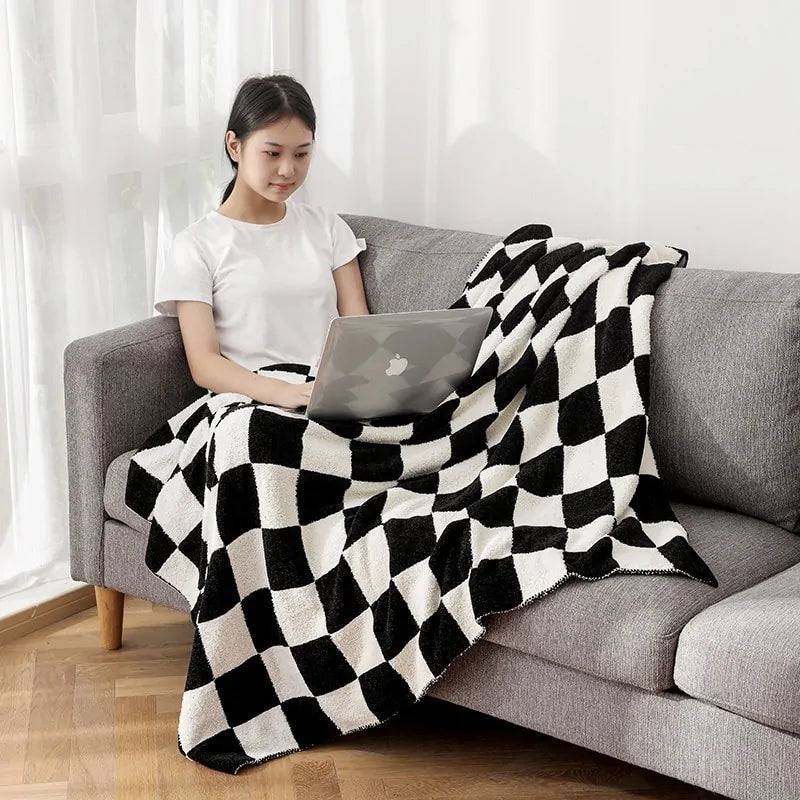 Checkerboard Fleece Blanket