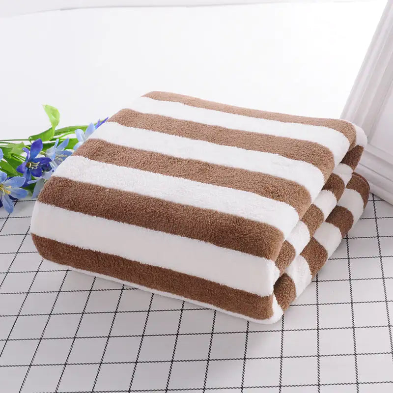 LuxeSoft Coral Velvet Bath Towels