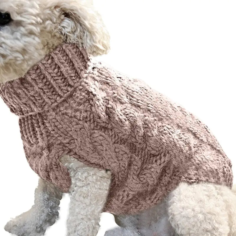 ComfyPup Soft Winter Cable Knit Sweater