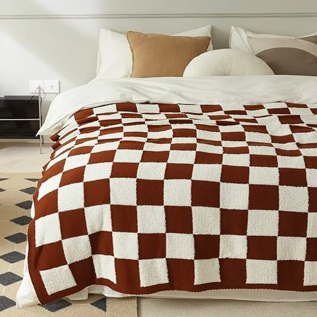Checkerboard Fleece Blanket