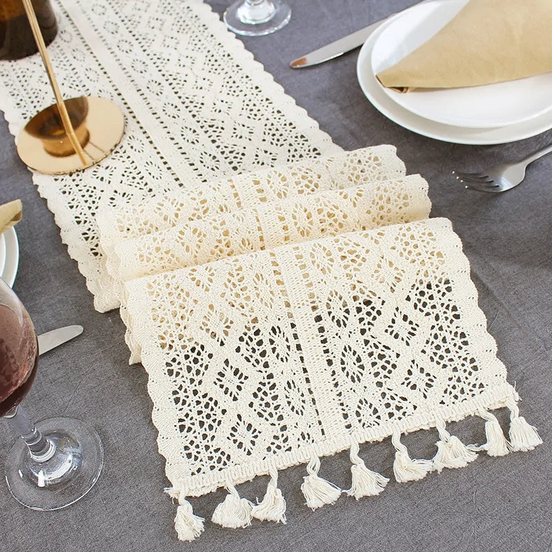 Scandinavian Elegance 100% Cotton Table Runner