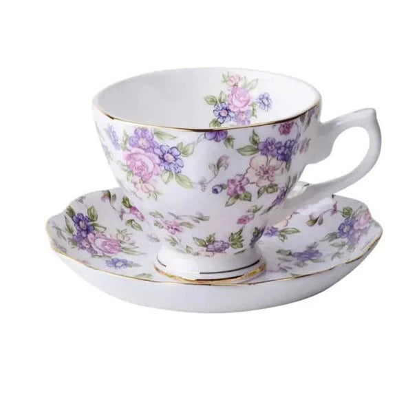 Royal Garden Bone China Tea Cups