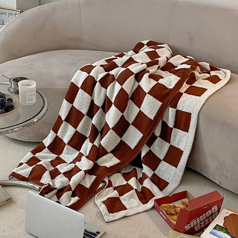 Checkerboard Fleece Blanket