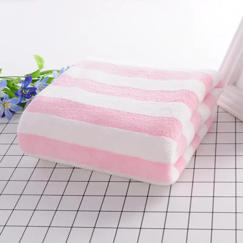 LuxeSoft Coral Velvet Bath Towels