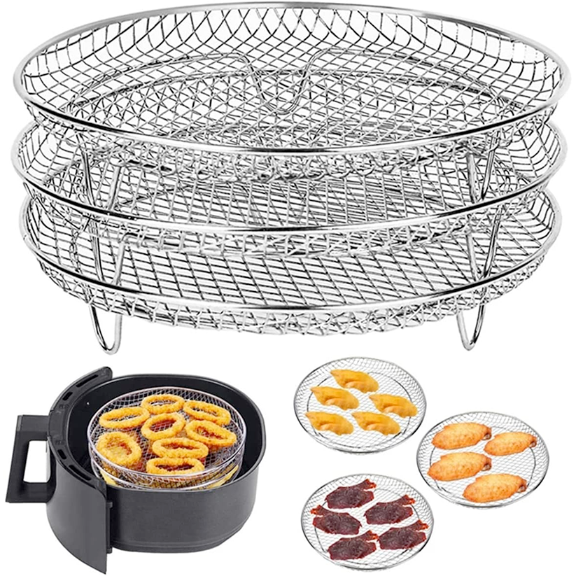 ChefStack Round Air Fryer Racks, Set of 3