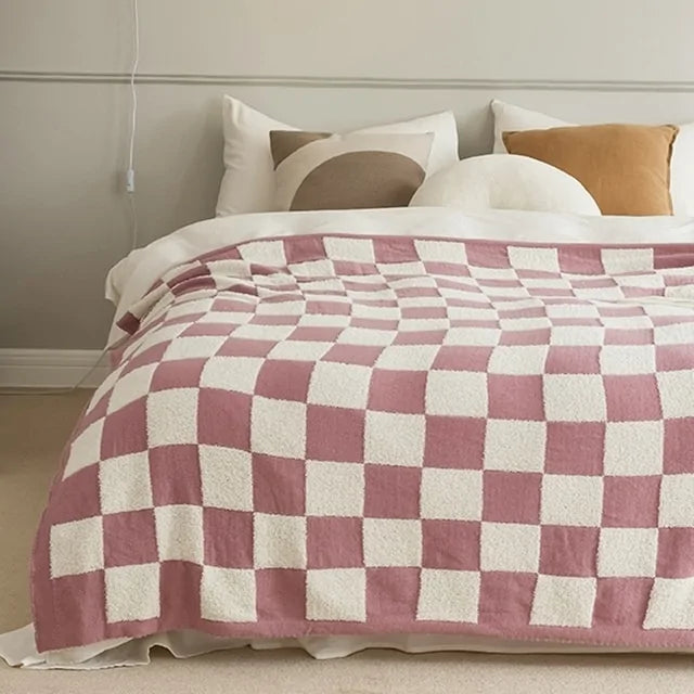 Checkerboard Fleece Blanket