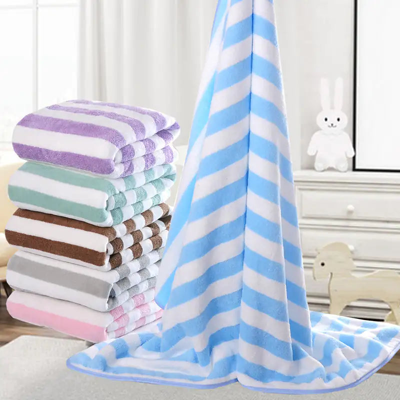 LuxeSoft Coral Velvet Bath Towels
