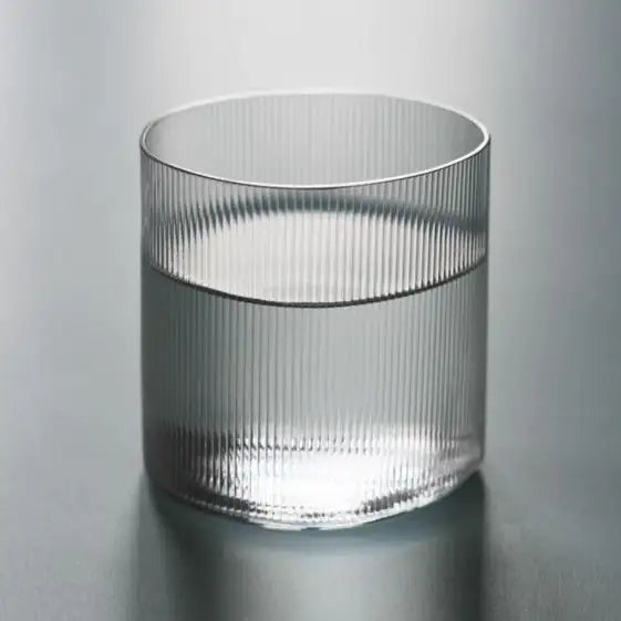 Retro Ripple Glass Tumblers, Set of 4