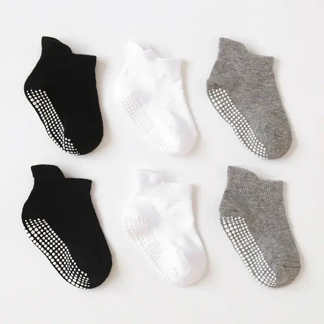 Anti-Slip Toddler Ankle Socks - Pack of 6 pairs