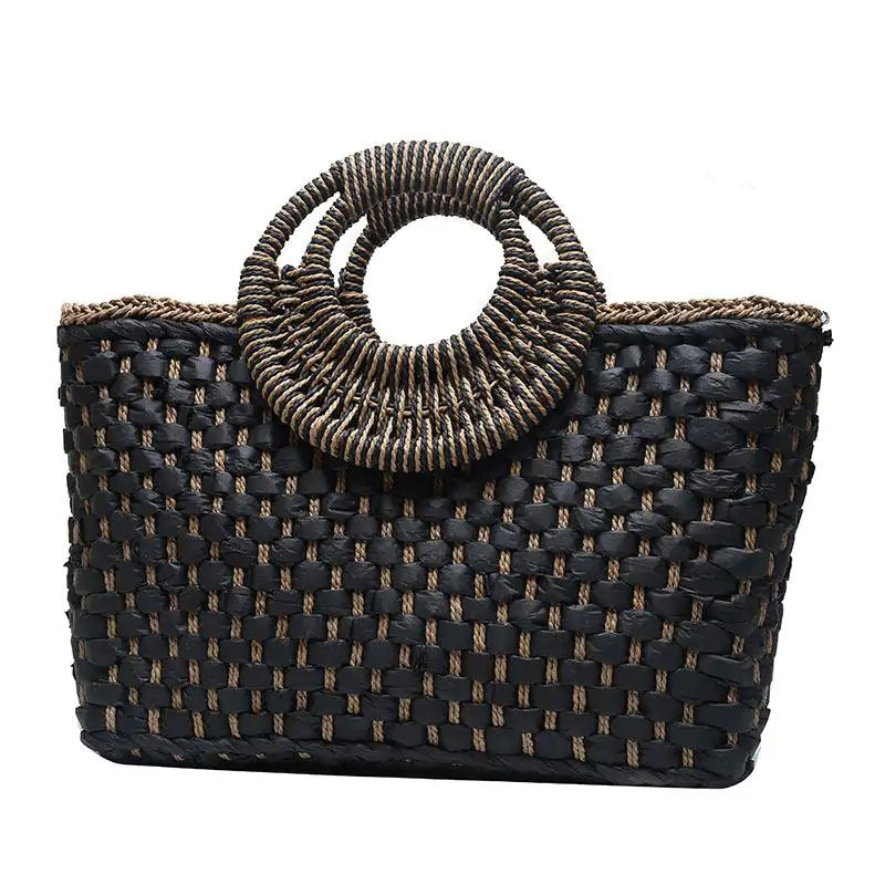 Woven Rattan Straw Eco-Friendly Beach Bag