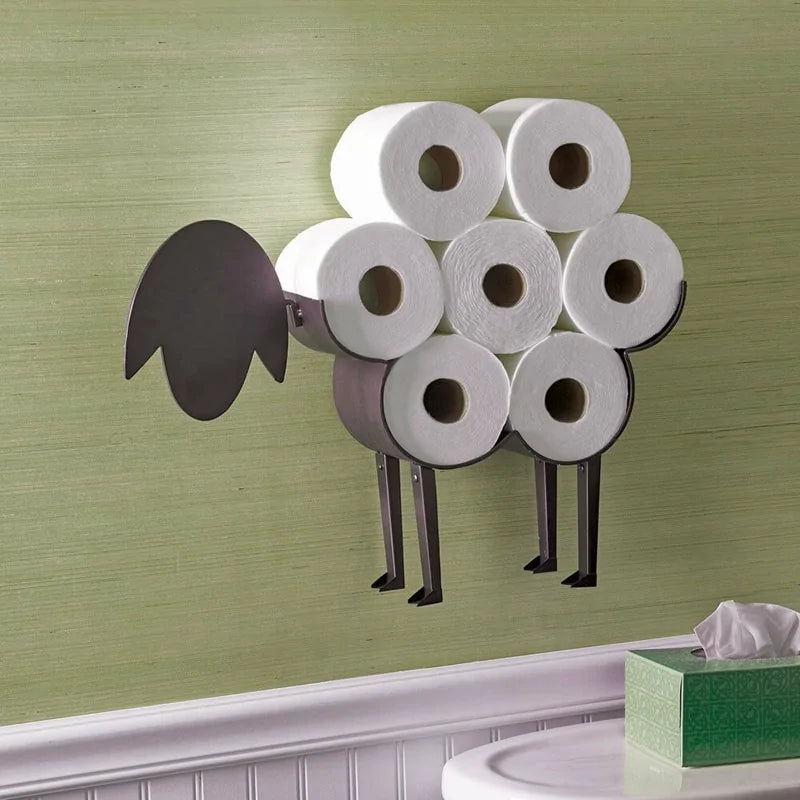 Country Charm Freestanding Sheep Decorative Toilet Paper Holder