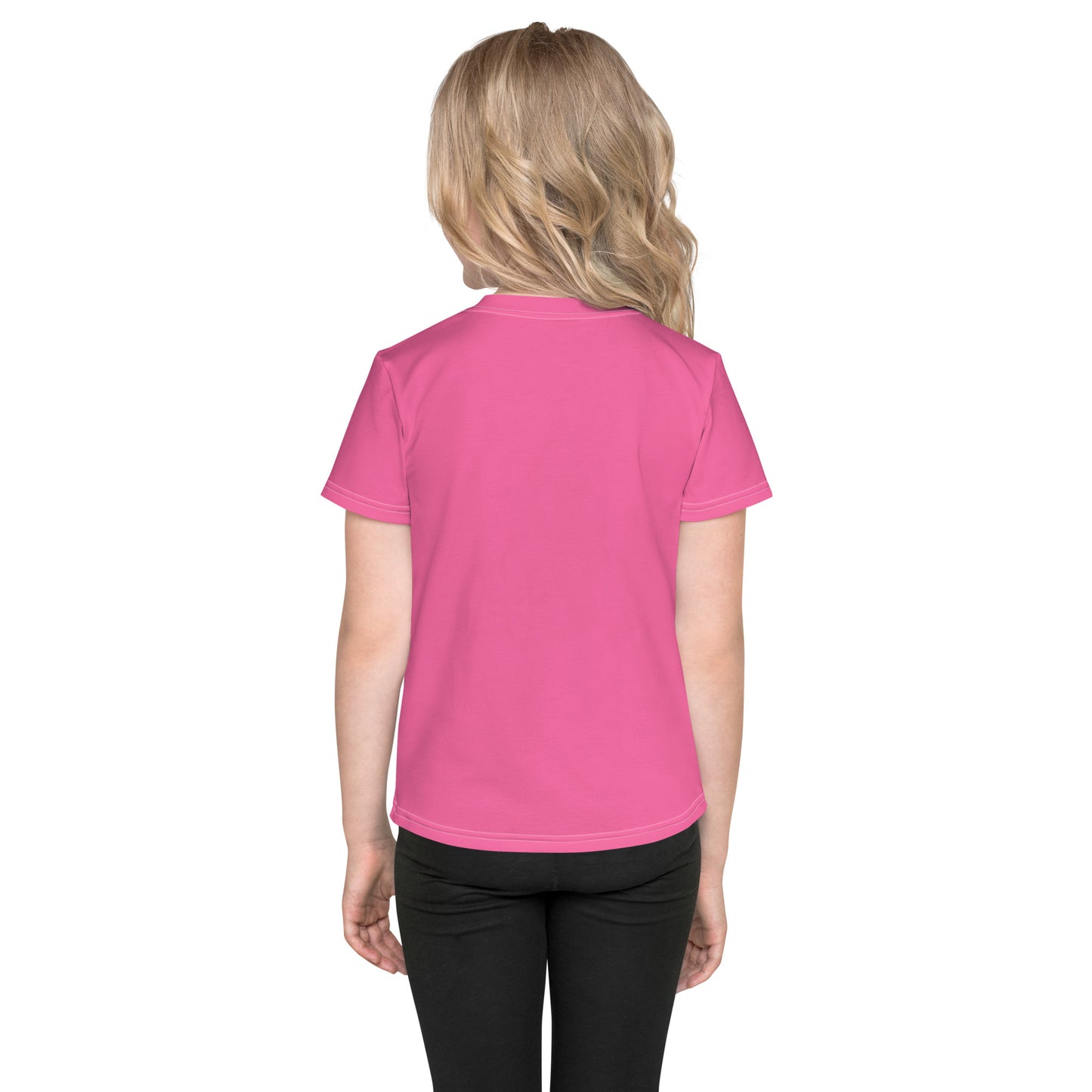 Kids crew neck t-shirt - Brilliant Rose