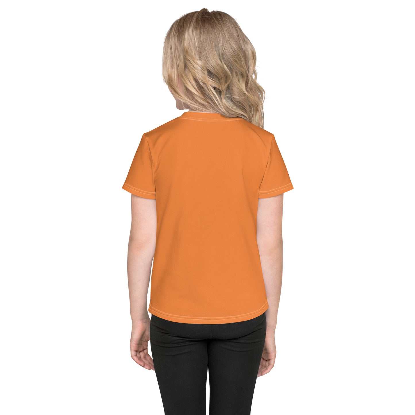 Kids crew neck t-shirt - Coral Orange