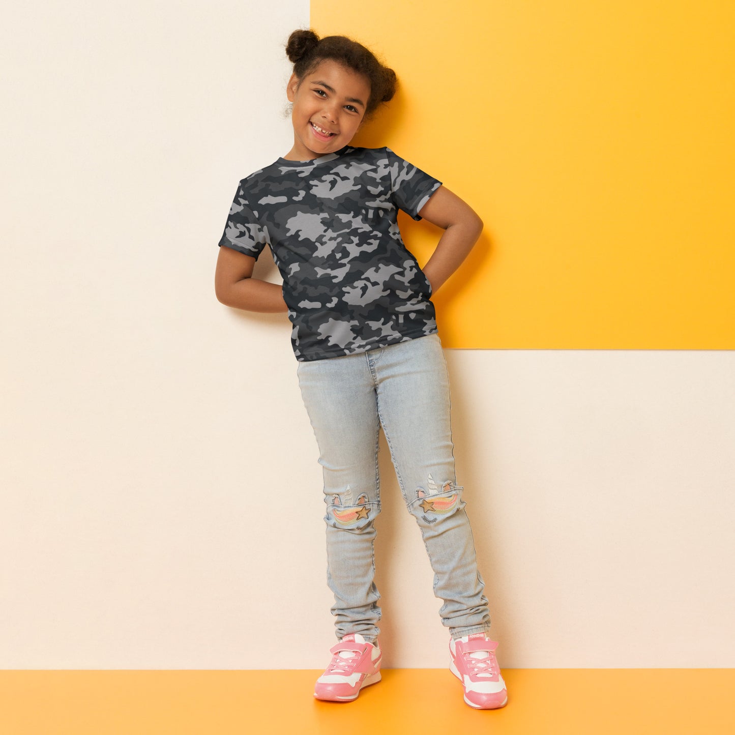 Kids crew neck t-shirt - Camo