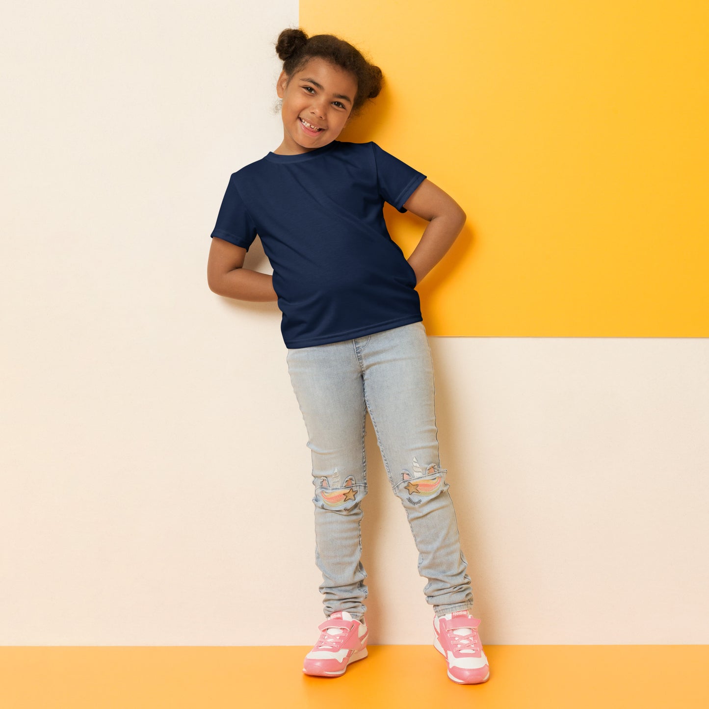 Kids crew neck t-shirt - Navy Blue