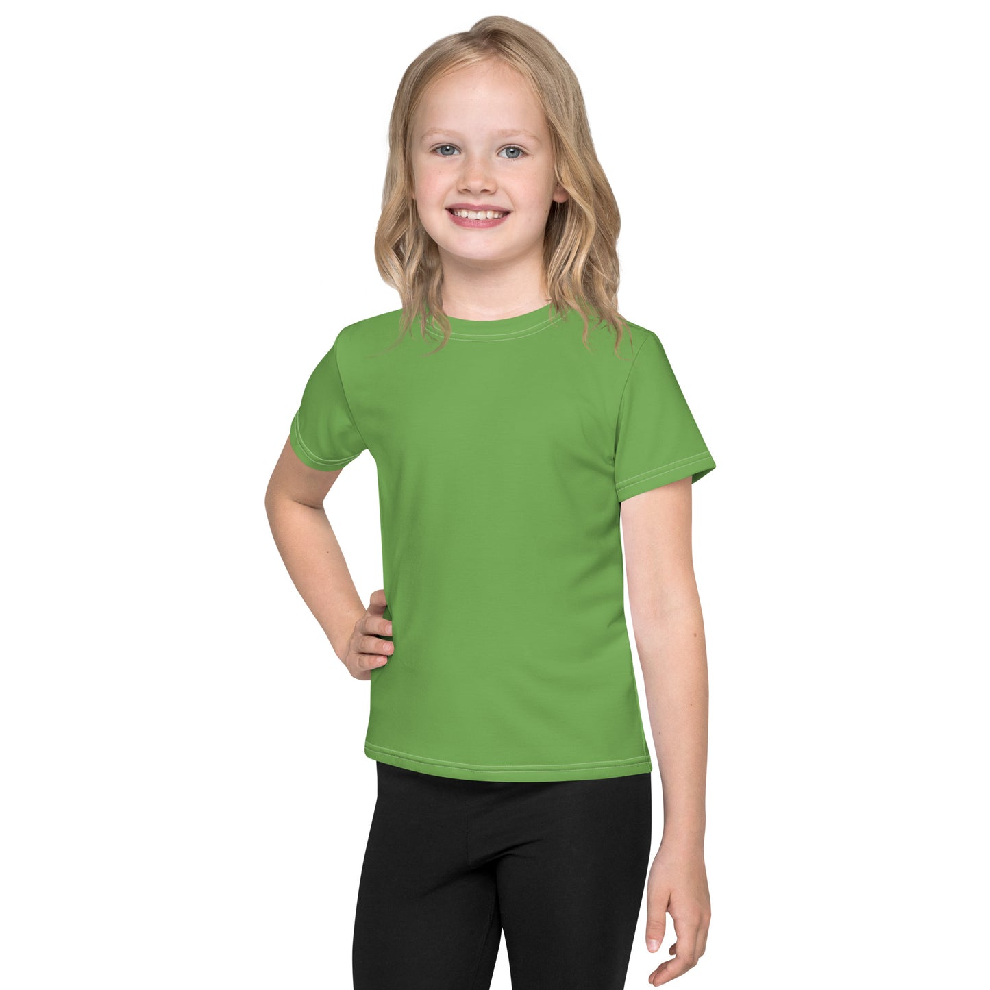 Kids crew neck t-shirt - Fern Green